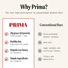 PRIMA ANCESTRAL PROTEIN BAR ingredient spread with grass-fed tallow and raw honey