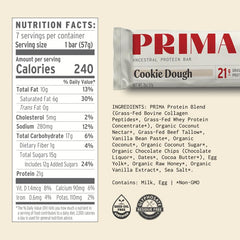 PRIMA ANCESTRAL PROTEIN BAR close-up texture showing chewy bite and real ingredients
