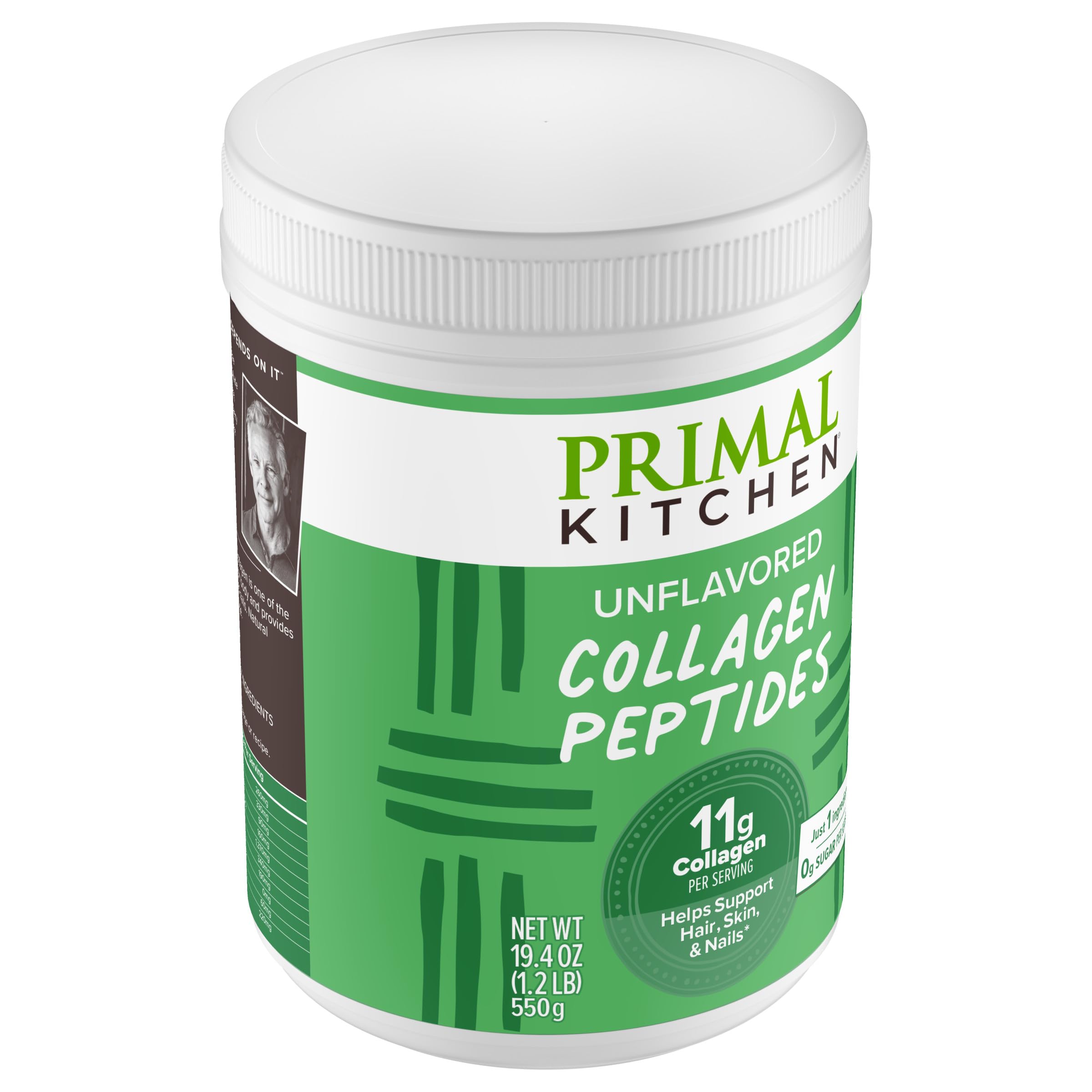 Primal Kitchen scoop beside kitchen scale illustrating precise serving control