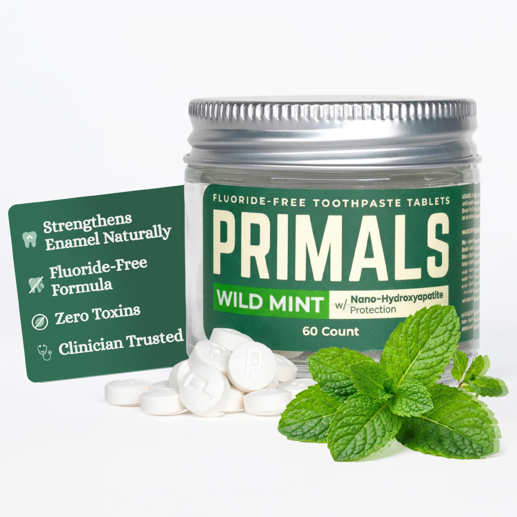 PRIMALS jar front view showing packaging and 60-count supply benefit