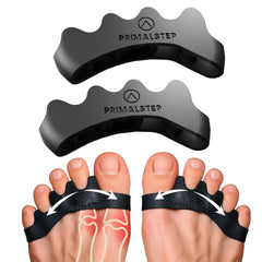 PRIMALSTEP front packaging view showing XL toe separators and clear benefit