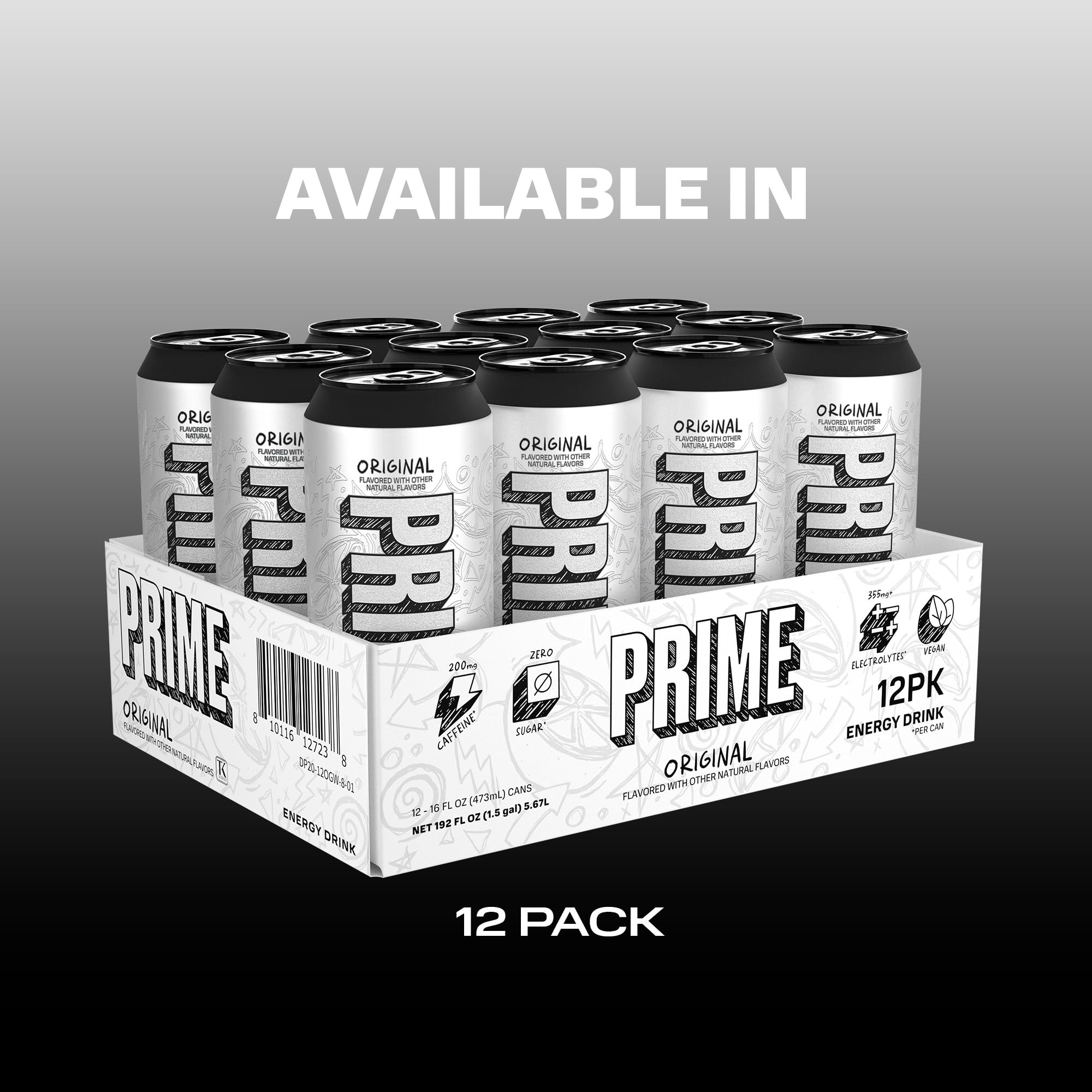 PRIME HYDRATION 12-pack carton packaged for shipping and storage benefit: bulk value