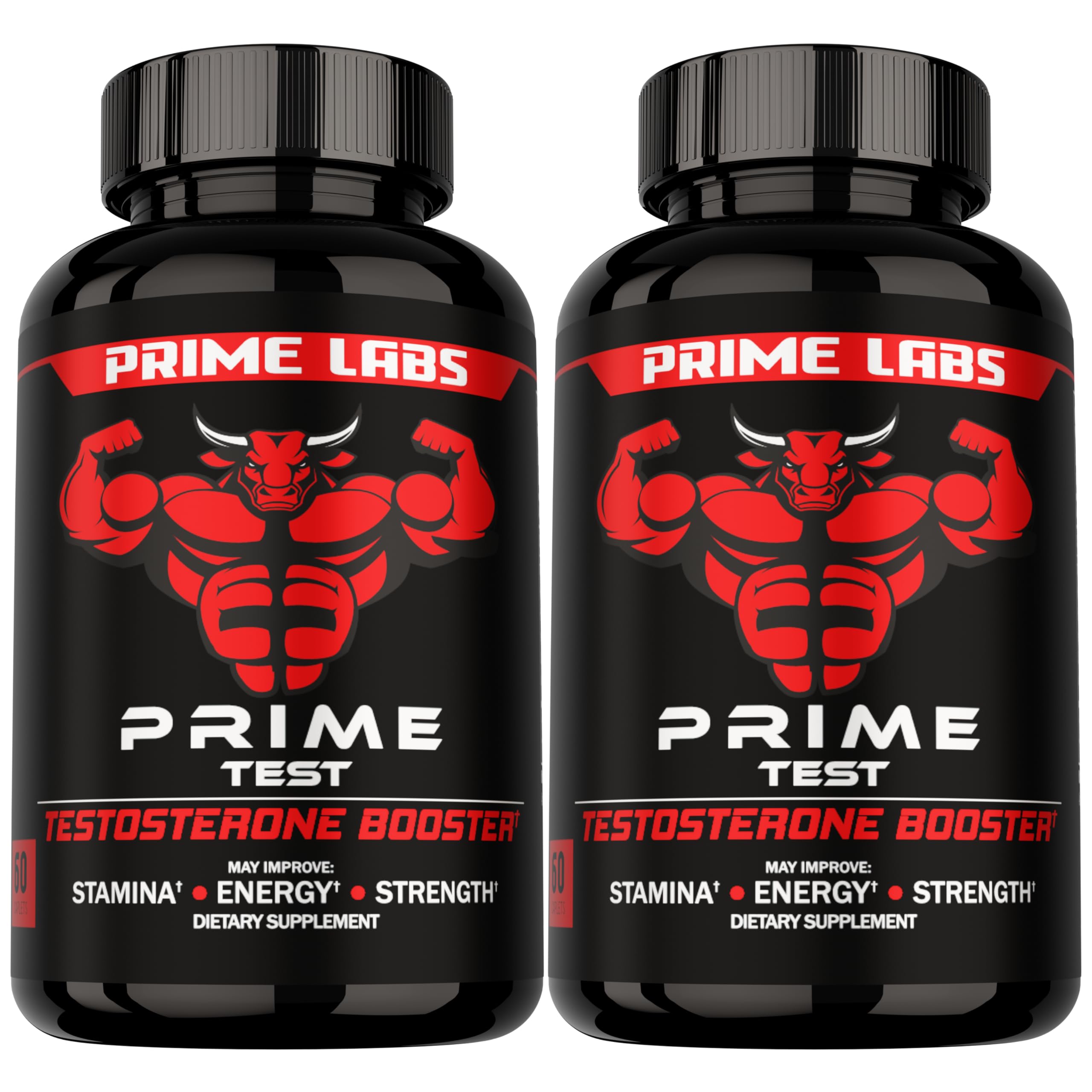 Prime Labs front packaging showing supplement bottle and benefits