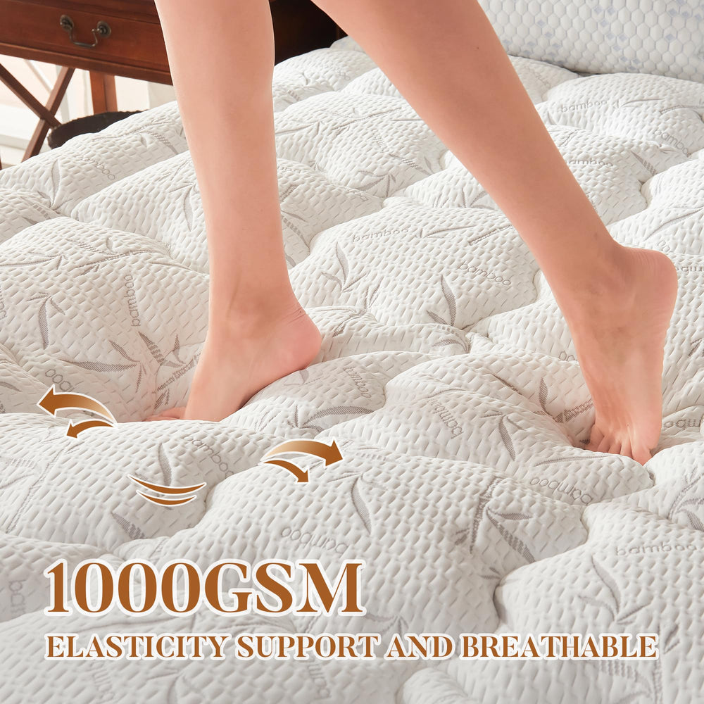 Primesoft topper in bedroom lifestyle scene illustrating added cushioning