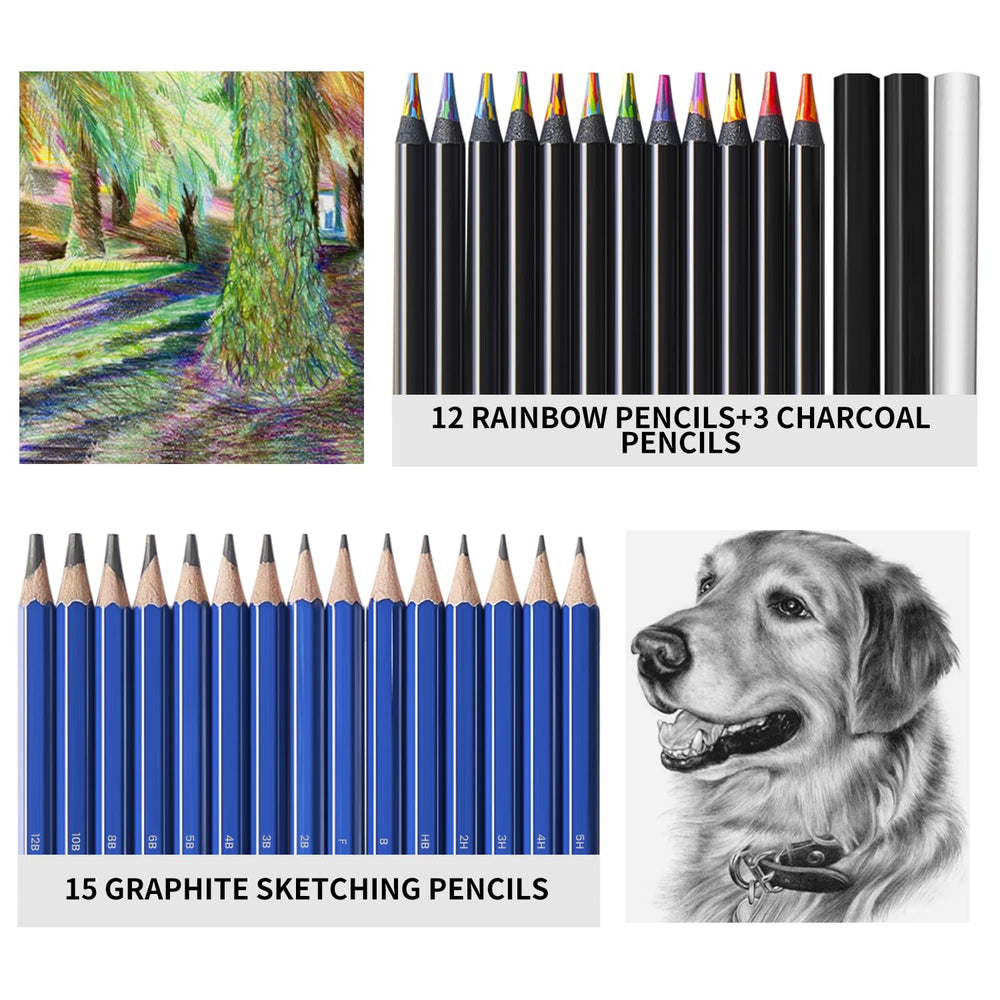 PRINA graphite pencils arranged displaying graded leads for precise shading and control