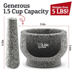 Priority Chef pestle detail showing comfortable grip and durable grinding tip for leverage