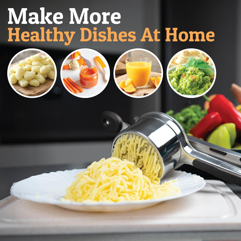 PriorityChef size comparison with hand showing compact scale and ample capacity