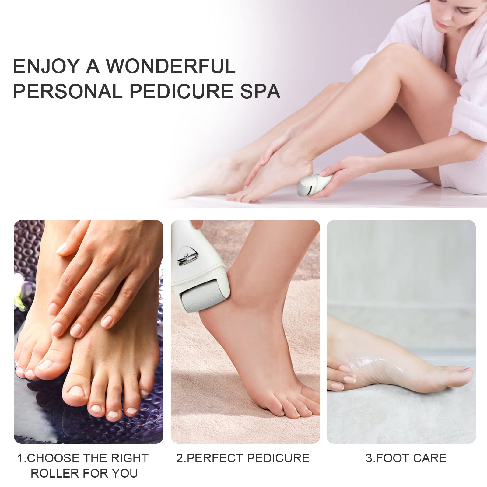 PRITECH in bathroom setting illustrating at-home pedicure ease