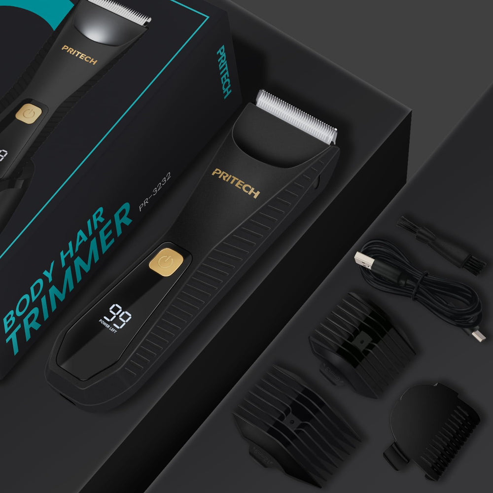 PRITECH size comparison with hand showing compact travel-ready design
