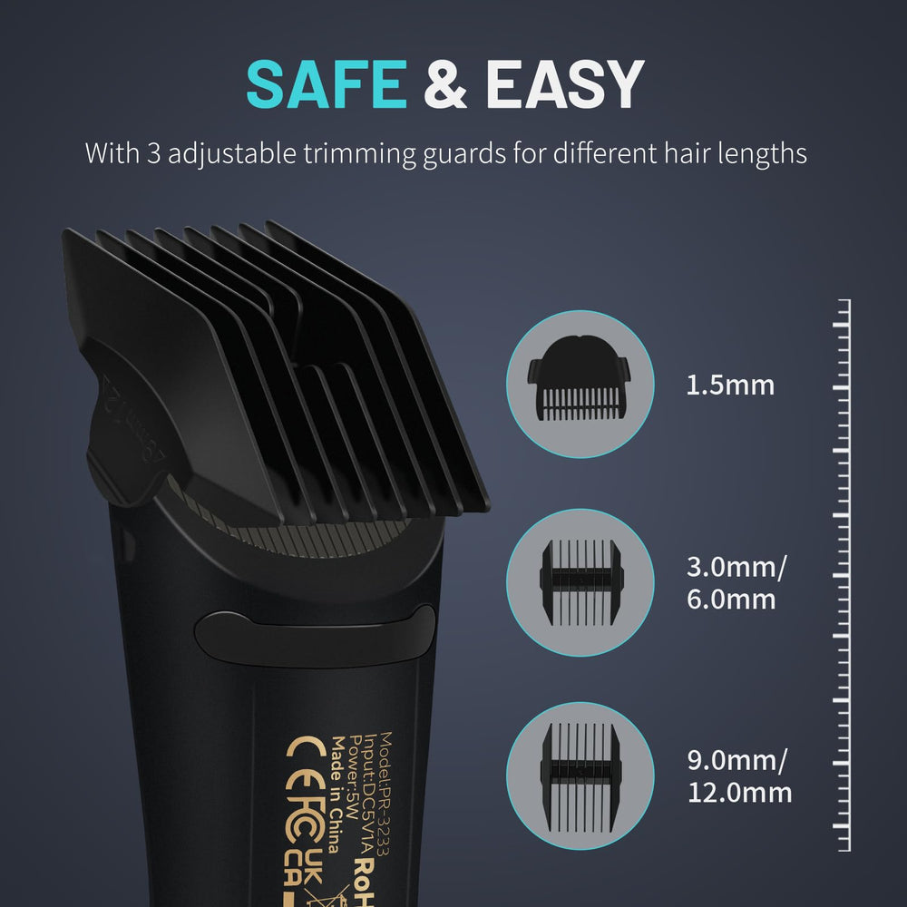 PRITECH trimmer in hand demonstrating ergonomic grip and control