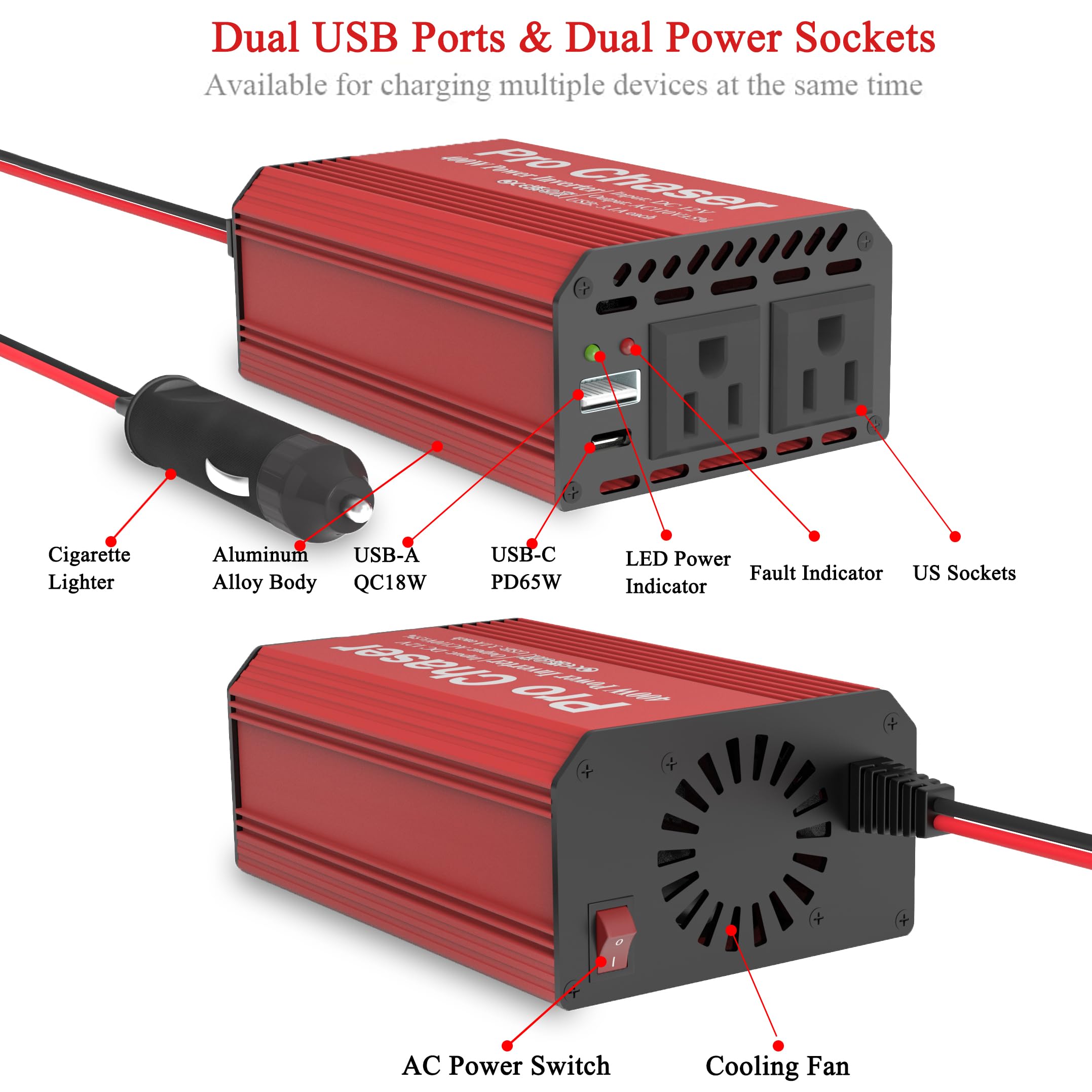 Pro Chaser ventilation and fan detail protecting unit from overheating