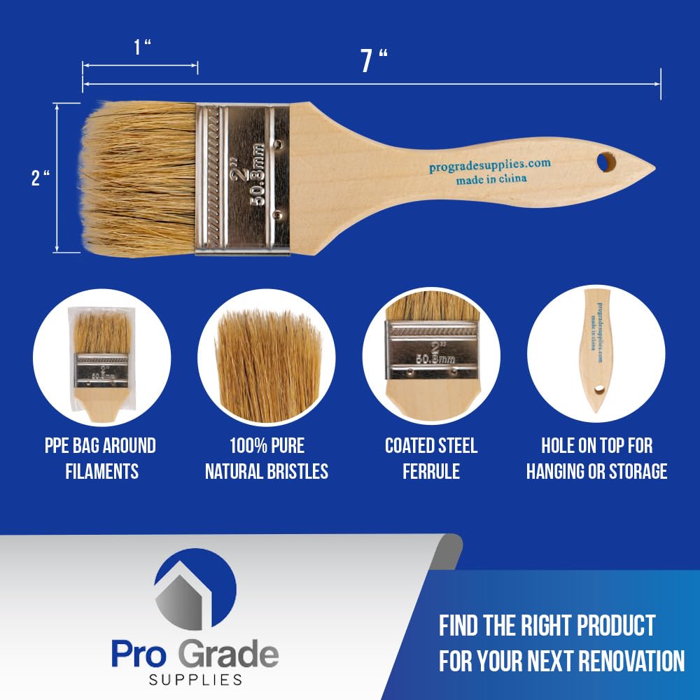 Pro Grade natural bristle close-up showing filament texture for smoother coating application
