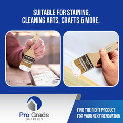 Pro Grade poplar handle detail highlighting ergonomic grip and hanging hole for storage