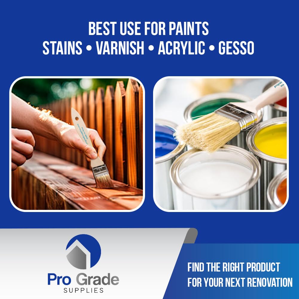 Pro Grade brush applying stain to wood demonstrating even coverage and minimal shedding