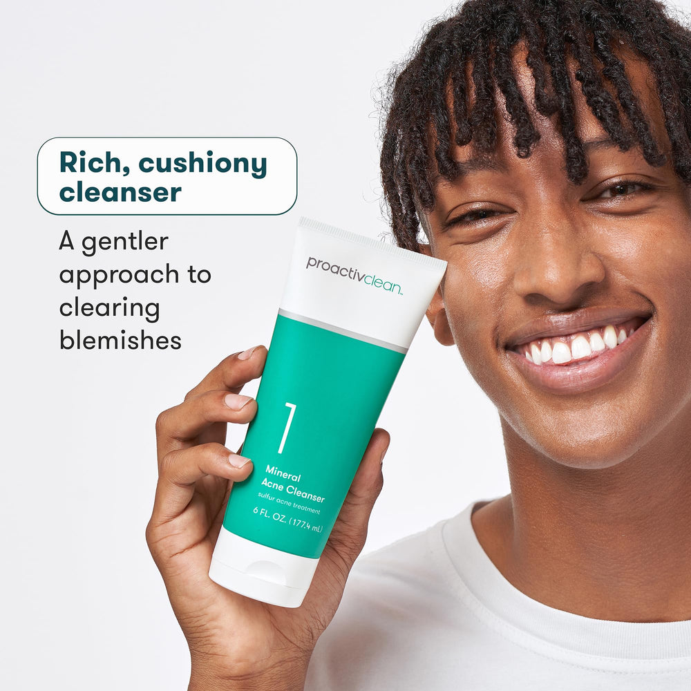 Proactiv cleanser in hand size comparison illustrating 6 oz portable travel-friendly benefit