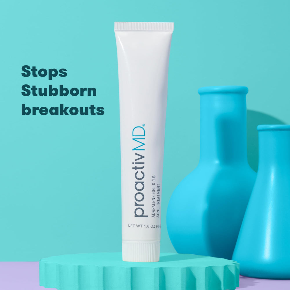 Proactiv MD ingredients label closeup showing adapalene concentration and safety benefit