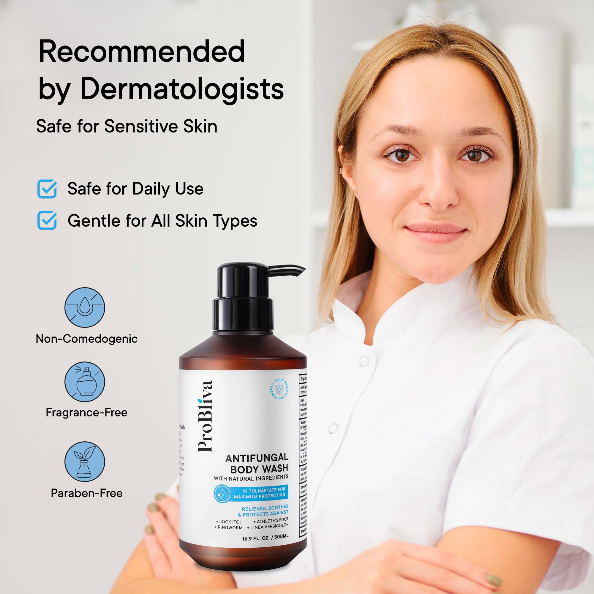 ProBliva with tea tree and aloe ingredients emphasizing soothing benefits