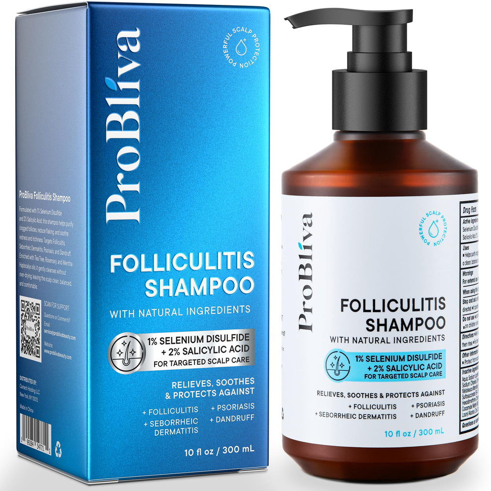 ProBliva bottle front view showing medicated shampoo benefits