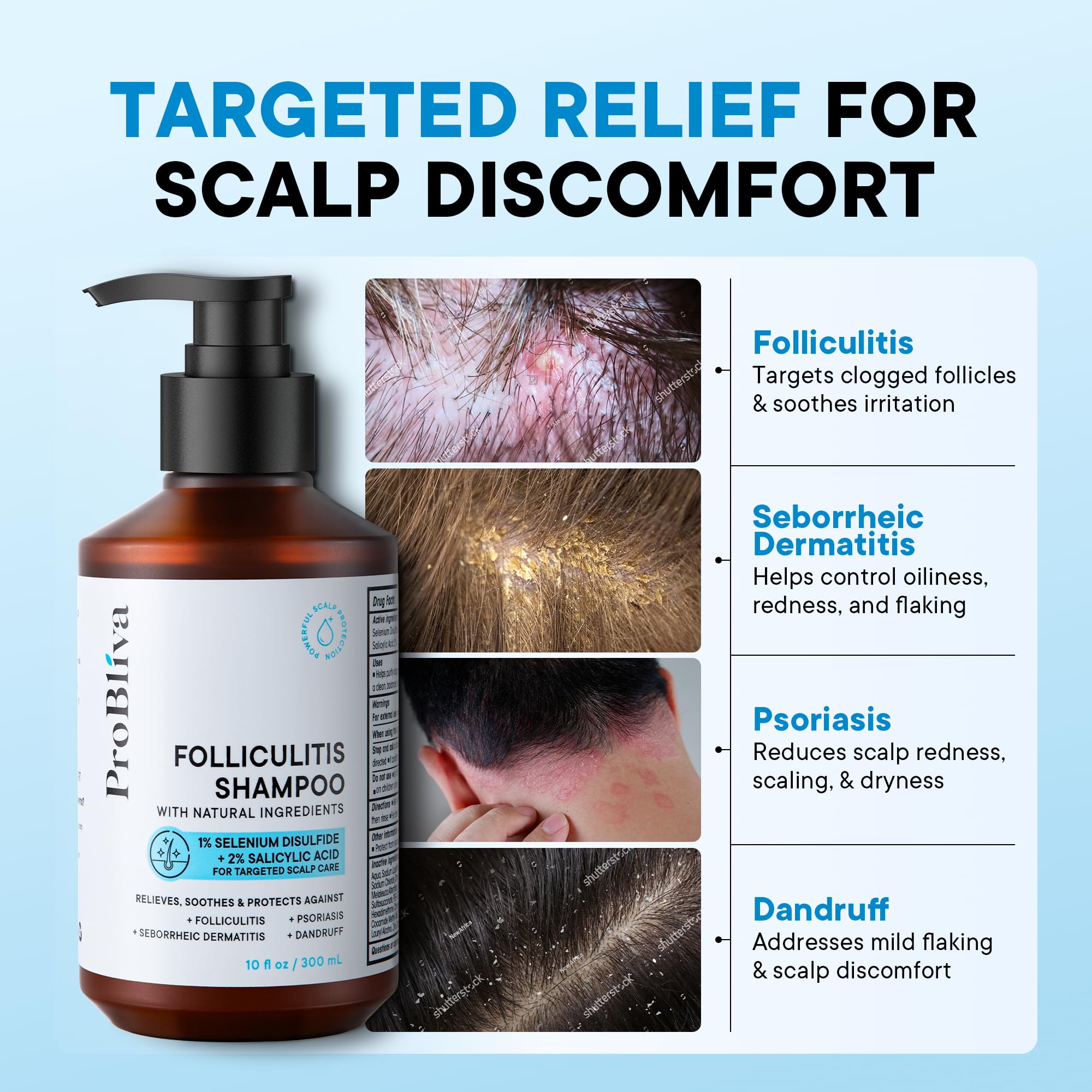 Hands applying ProBliva to wet scalp for targeted follicle care