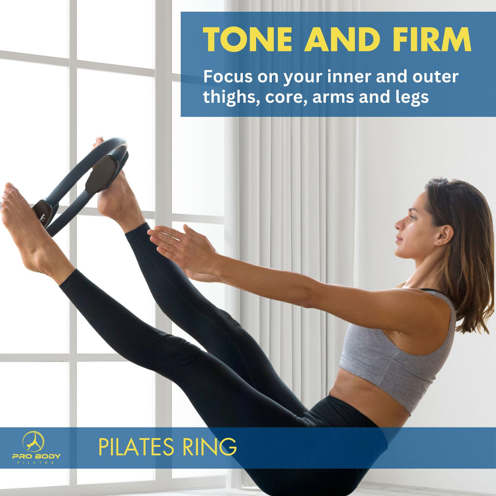 ProBody Pilates ring paired with 9-inch ball illustrating versatile combo for core workouts