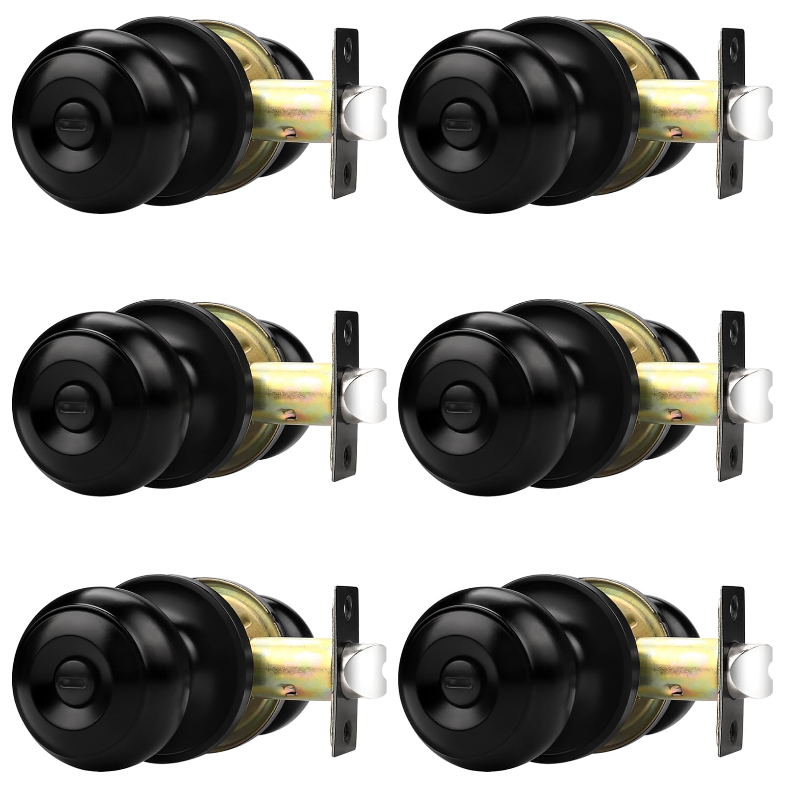 Probrico front packaging showing six matte black knobs and included hardware, modern upgrade