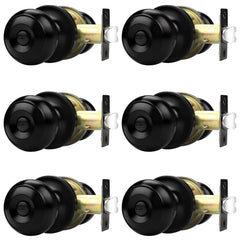 Probrico front packaging showing six matte black knobs and included hardware, modern upgrade