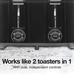 Proctor Silex extra-wide slot close-up fitting thick bread and bagels easily