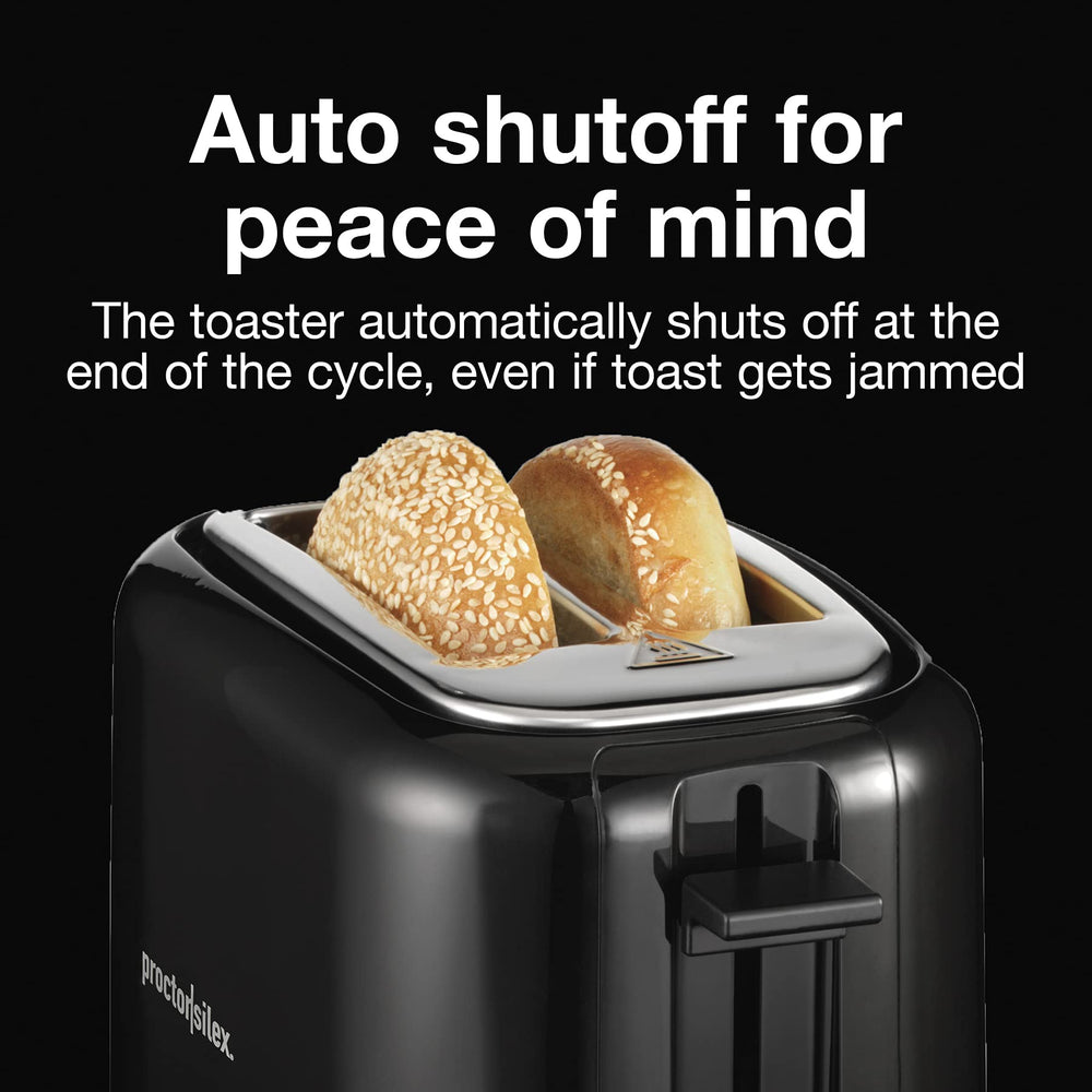 Proctor Silex in a breakfast scene toasting bagels for morning convenience