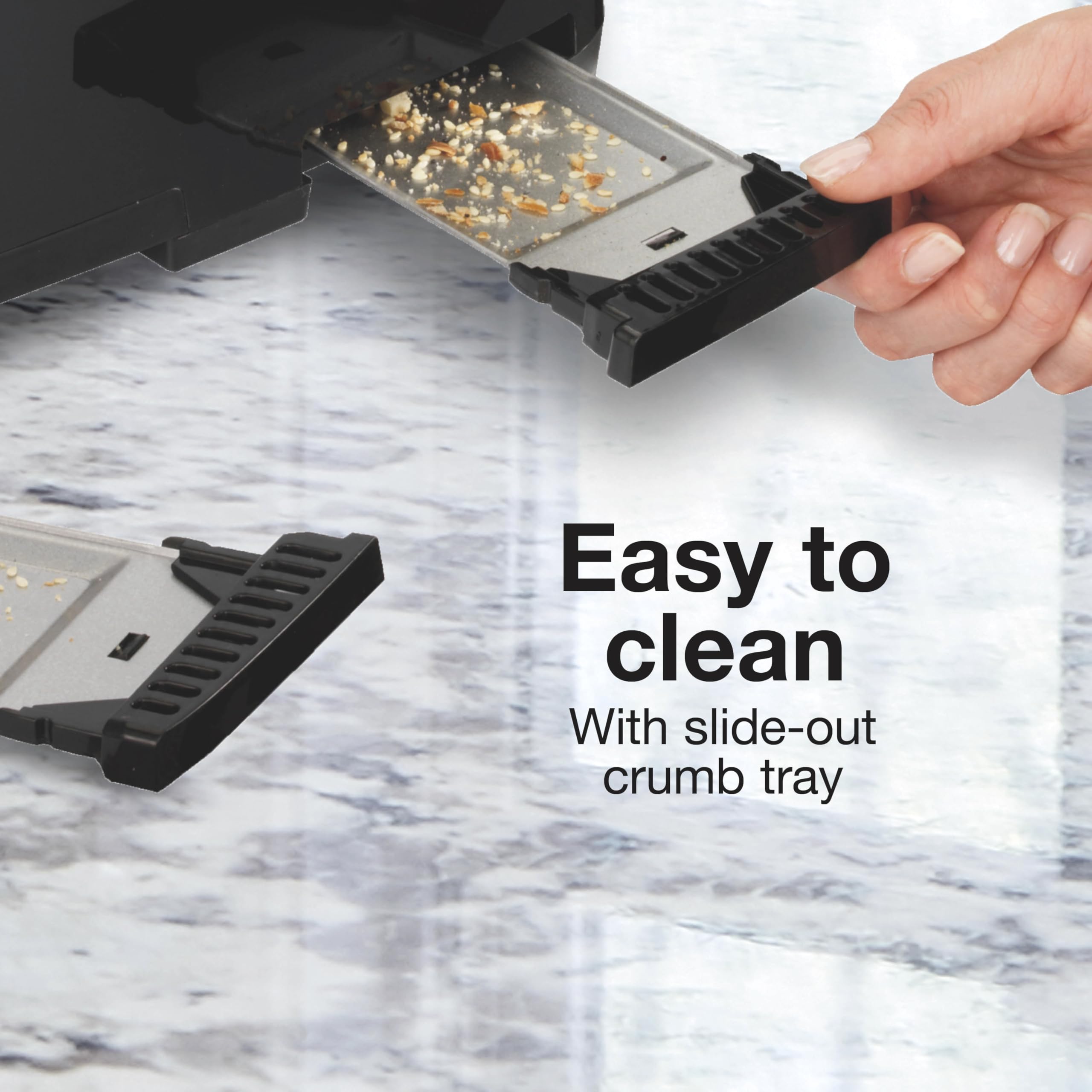 Proctor Silex toaster on kitchen counter showing everyday convenience and durability
