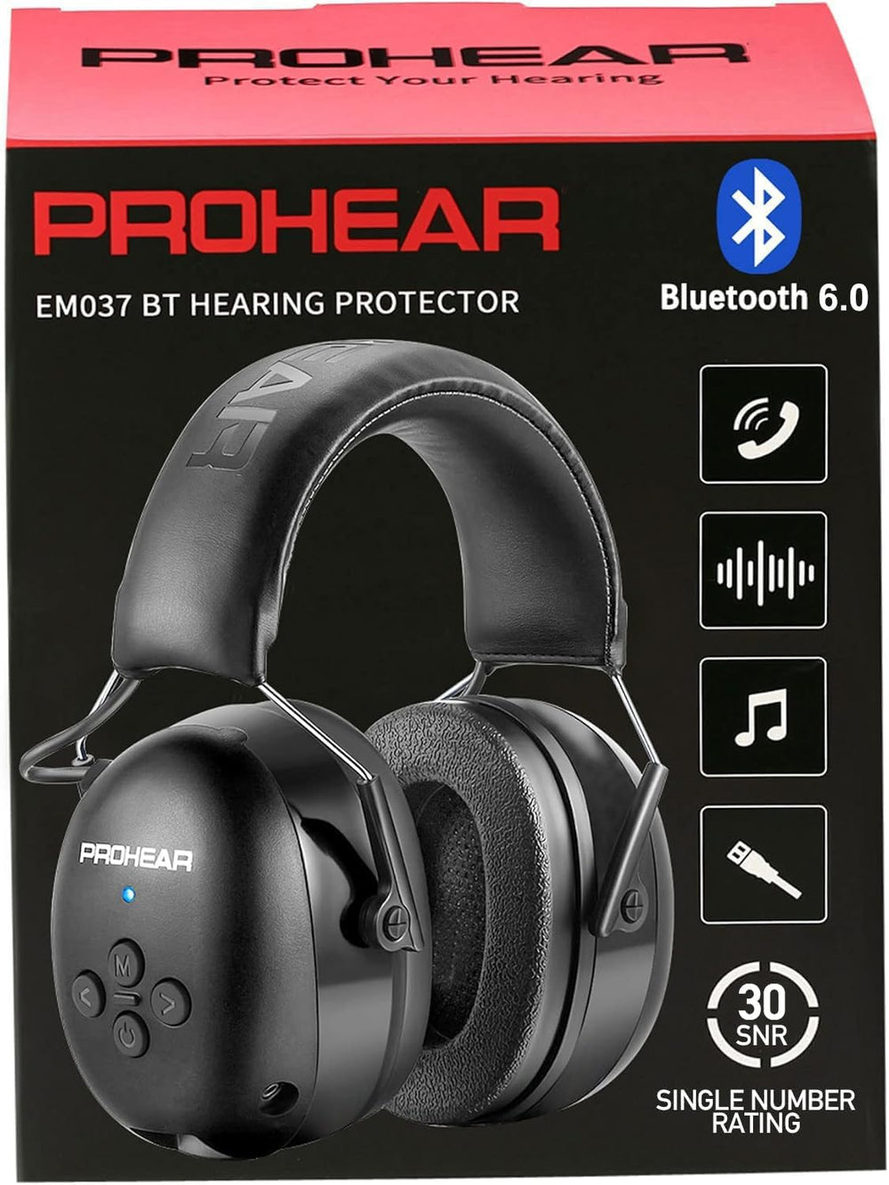 PROHEAR 037 front view showing design and durable build for reliable protection