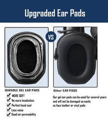 PROHEAR ear pad installed on earmuff demonstrating improved comfort benefit