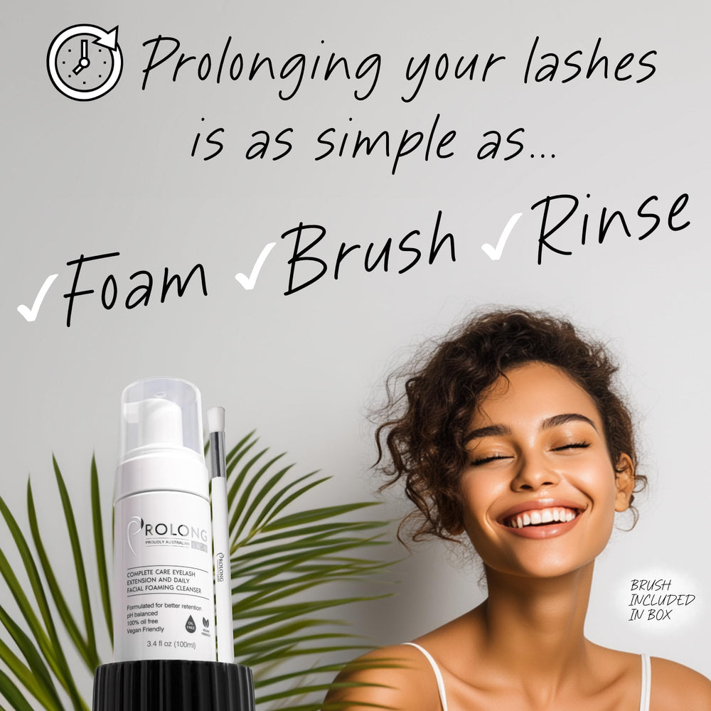 PROLONG LASH in-use in a salon cleans extensions to prolong wear time