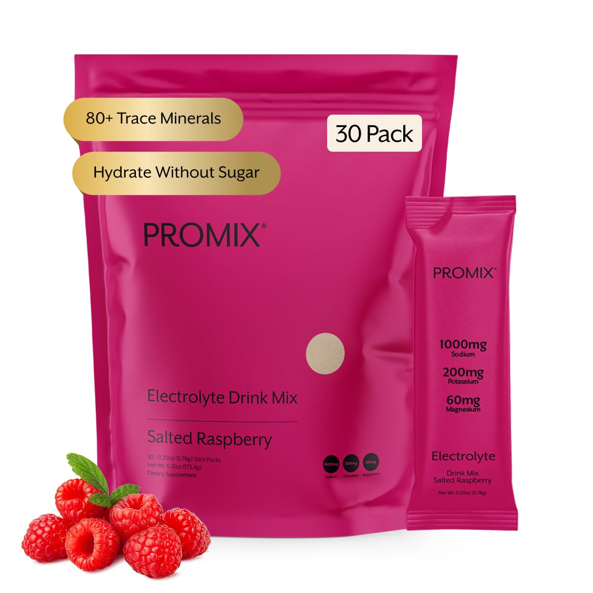 ProMix Nutrition front packet view showing clean labeling and serving count benefit