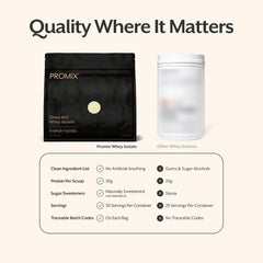 ProMix Nutrition scoop heaped with powder highlighting quick mixing benefit