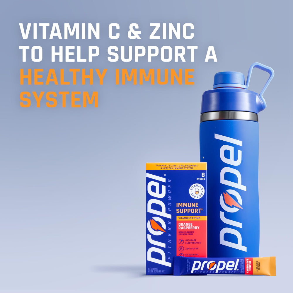 Propel mixed drink in water bottle ready for drinking, brand visible for portable hydration