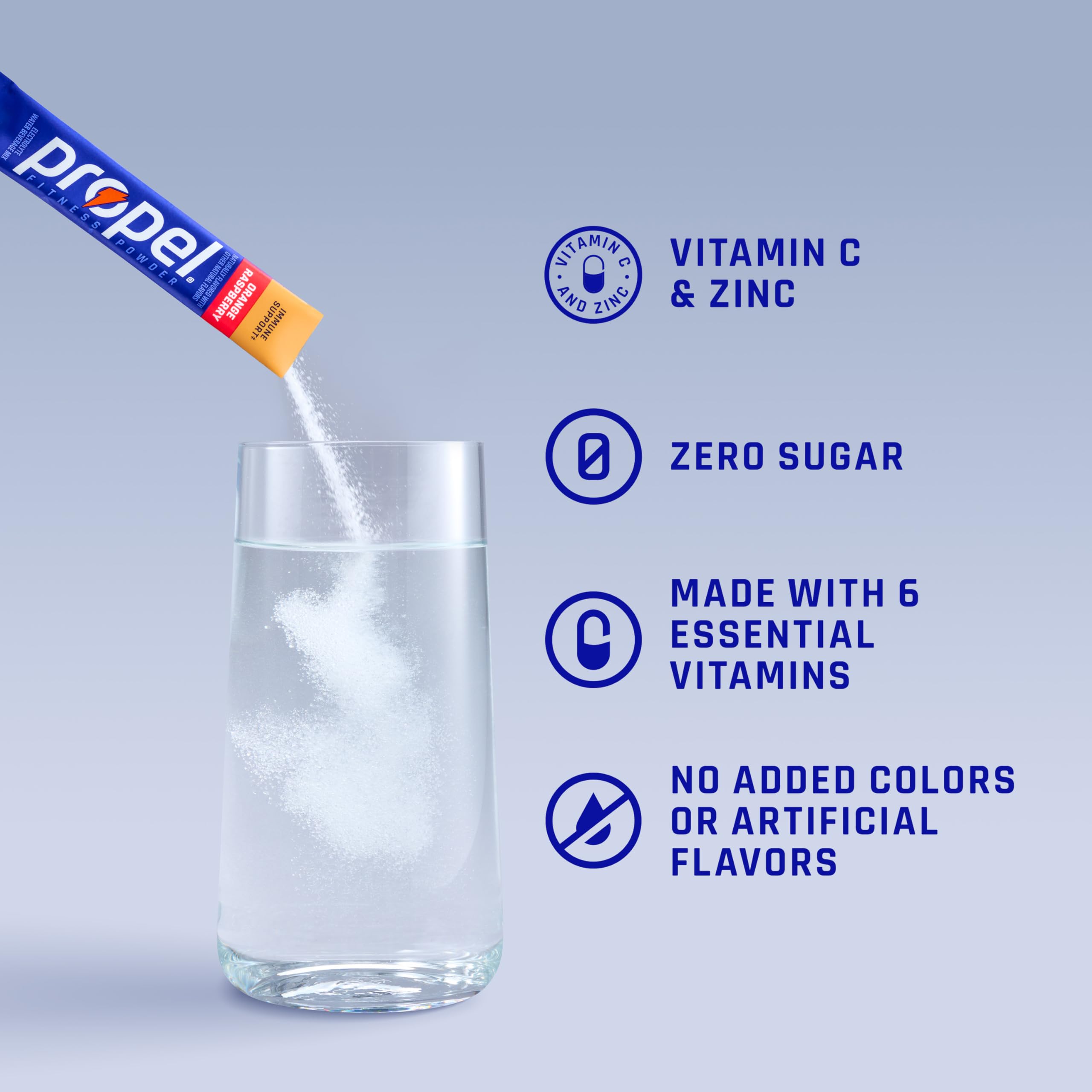 Propel single-serve powder stick being opened for fast no-sugar mixing on the go