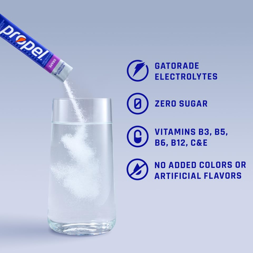 Propel three flavor sticks displayed to show variety and flavor choices