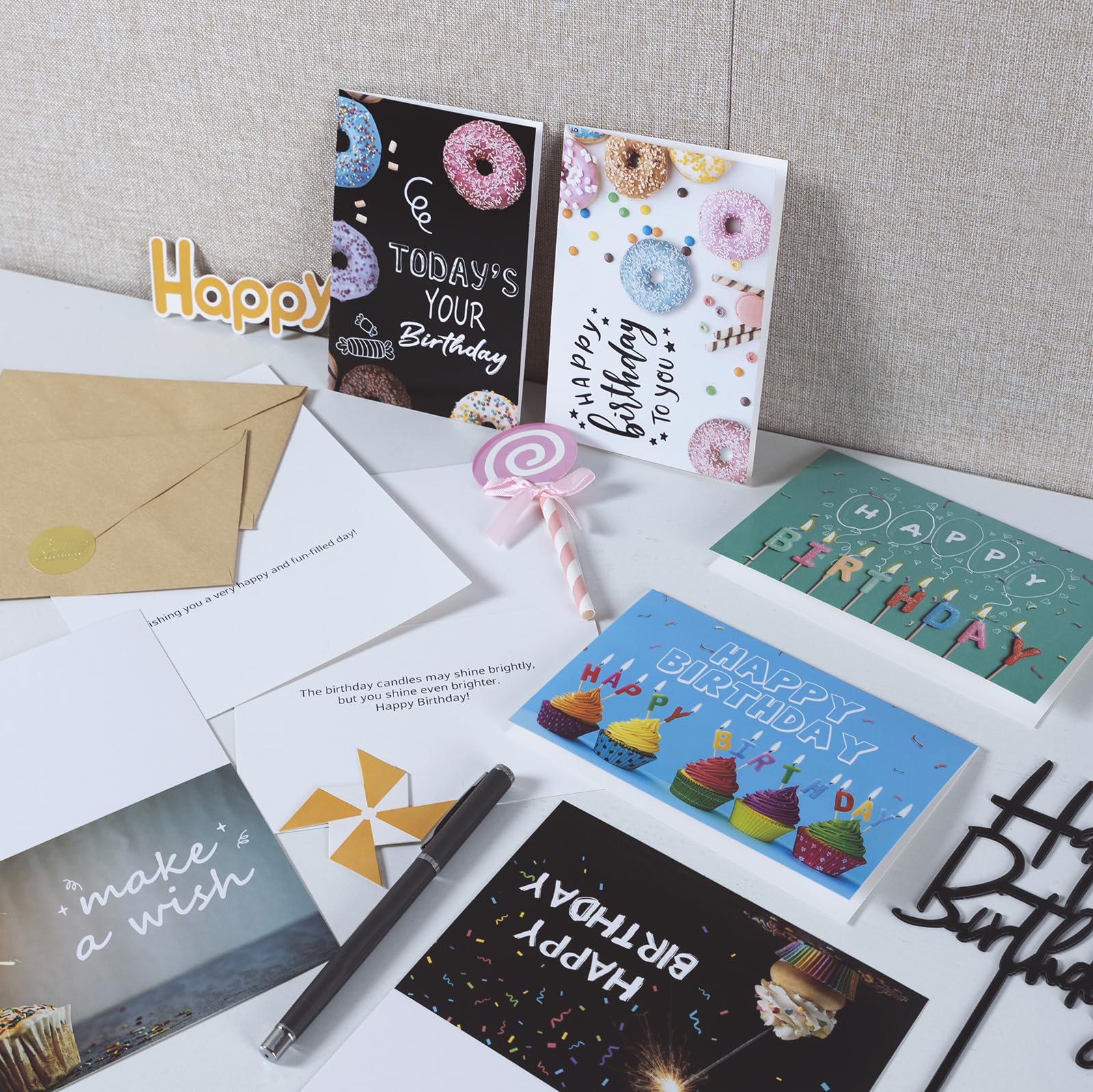 Prophet cards staged on a desk showing easy assembly and professional presentation