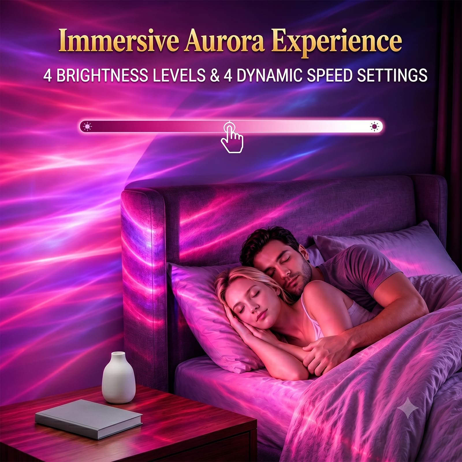Proran remote control in hand adjusting colors for easy convenience
