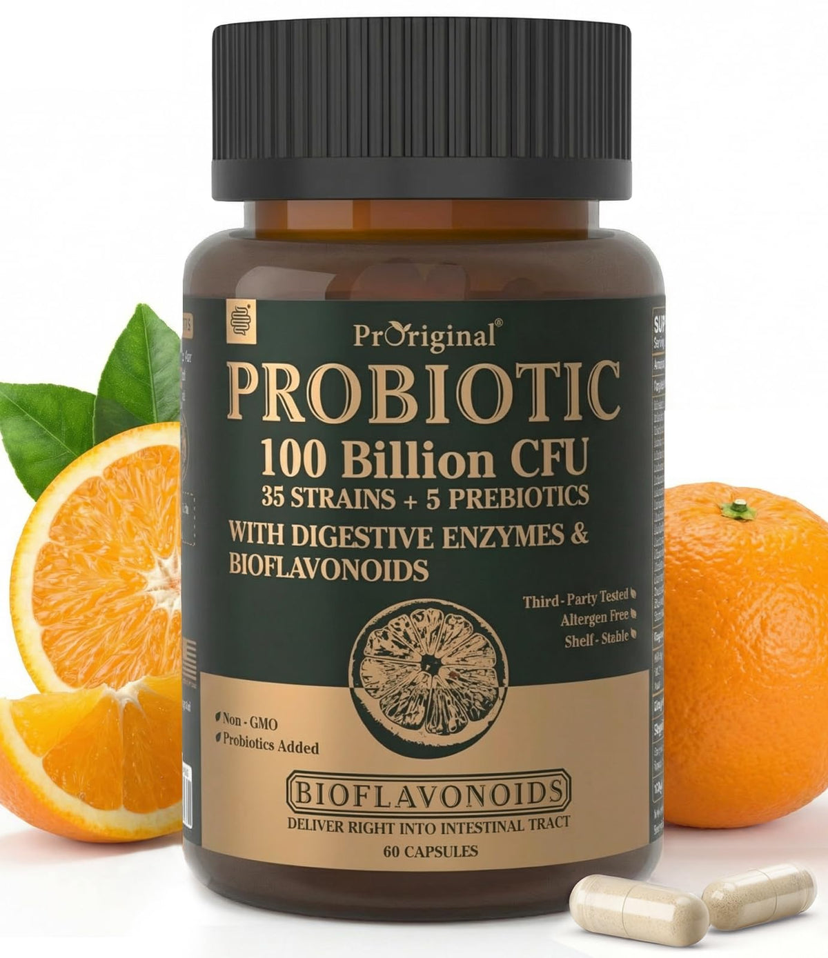 Proriginal front packaging showing bottle and label, clear product identification and benefits
