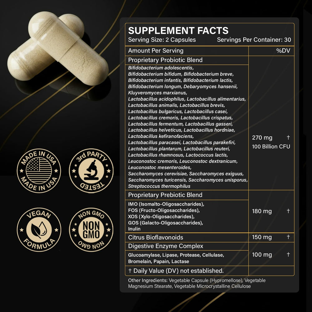 Proriginal ingredient arrangement with citrus and fibers, emphasizes multi-component gut support