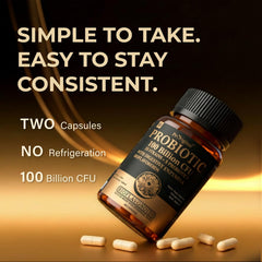 Proriginal supplement facts label close view, displays strains, enzymes and potency benefits