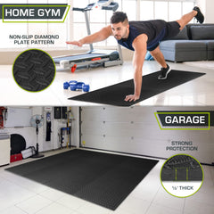 ProSourceFit assembled 48 sq ft floor demonstrating full coverage and protection benefit
