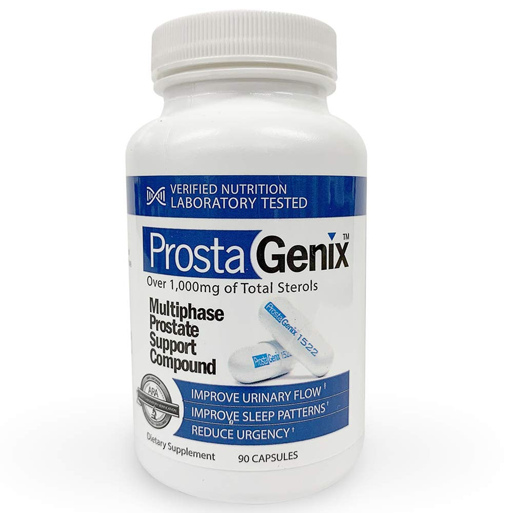 ProstaGenix bottle label detail highlighting key ingredients