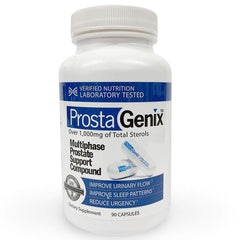 ProstaGenix bottle label detail highlighting key ingredients