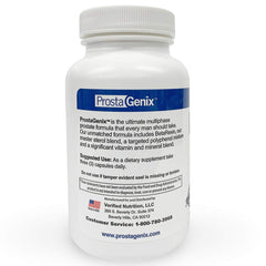 ProstaGenix bottle in hand for scale and dosage context