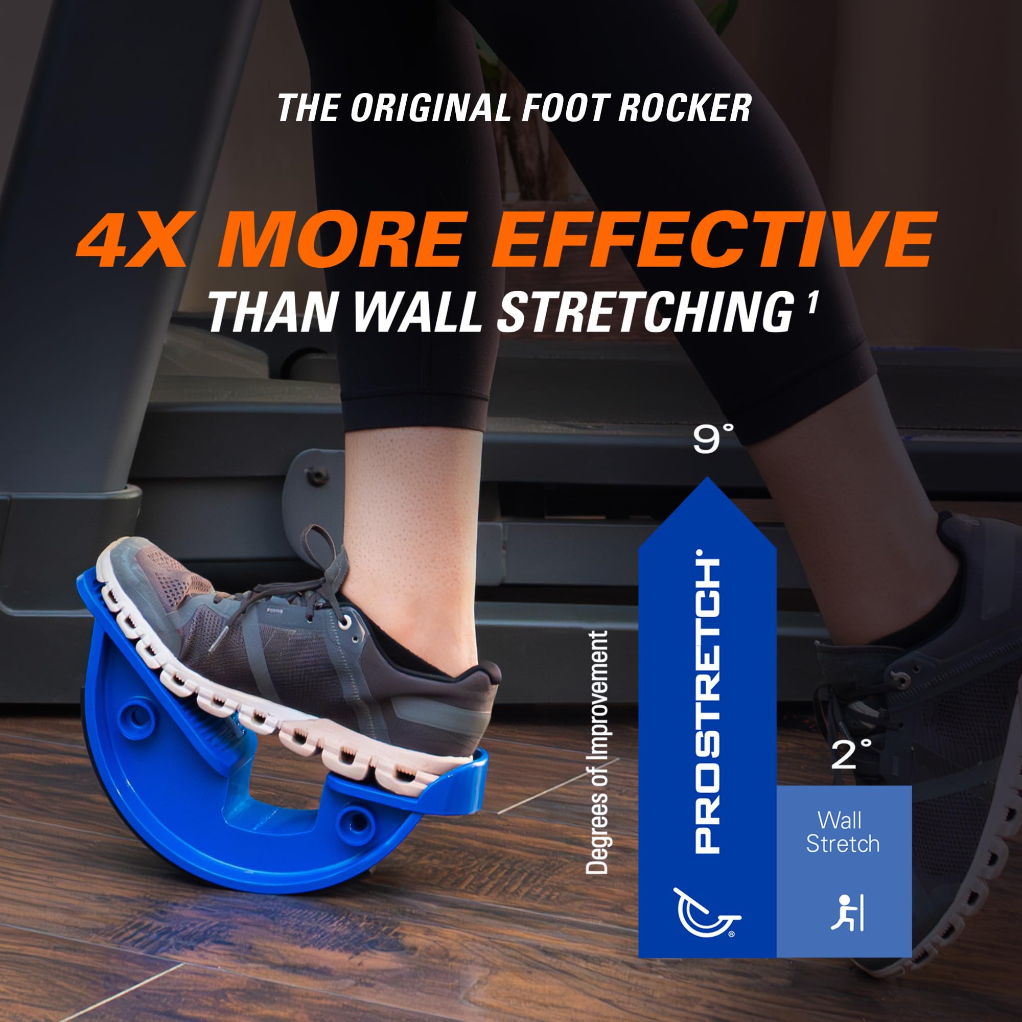 ProStretch with foot in use demonstrating controlled stretch and better mobility