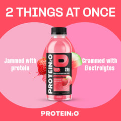 Protein2o close-up clear whey texture highlighting light refreshing feel