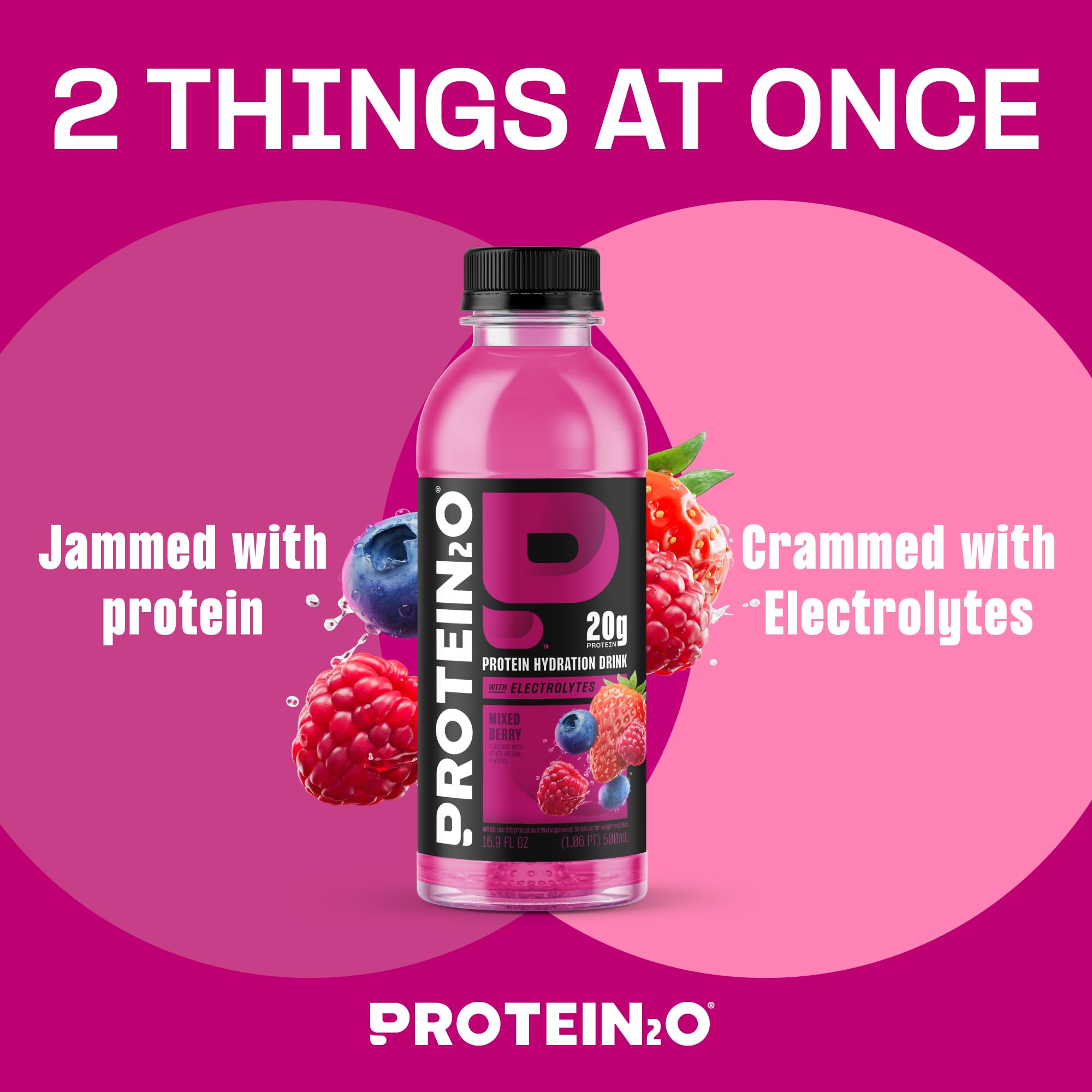 Protein2o clear liquid close-up highlighting smooth texture and refreshment