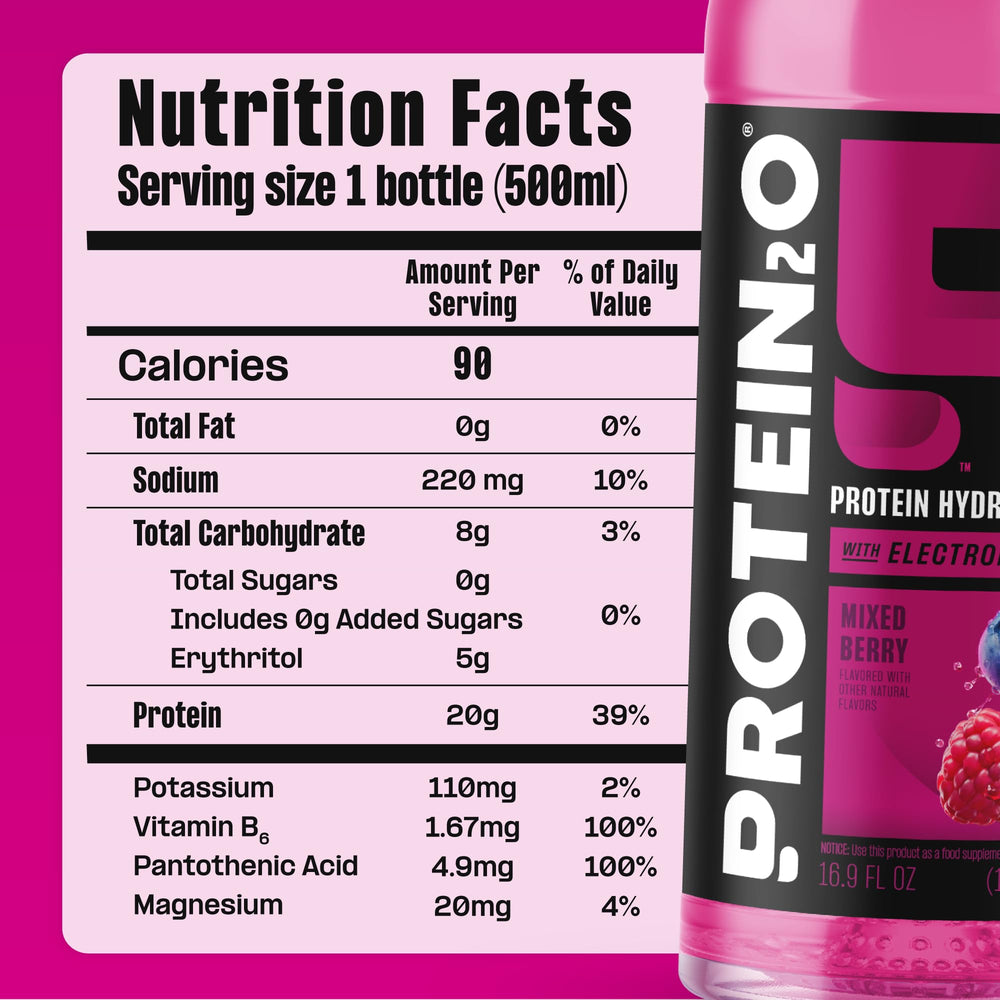 Protein2o twelve-bottle pack display conveying supply and convenience